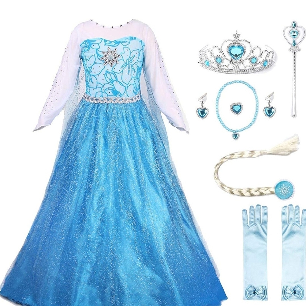 Blue Princess Costume Set with Accessories